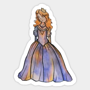 Princess with purple dress Sticker